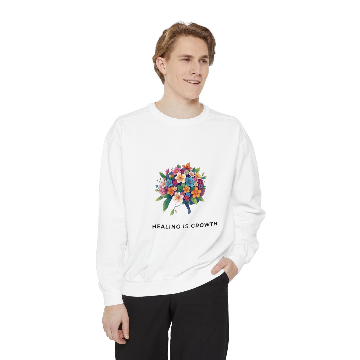 Healing is Growth T-Shirt – Mental Health Awareness Blooming Brain Design, Cozy Unisex Top, Gift for Friends, Spring Fashion, Comfort Wear, Inspirational Apparel