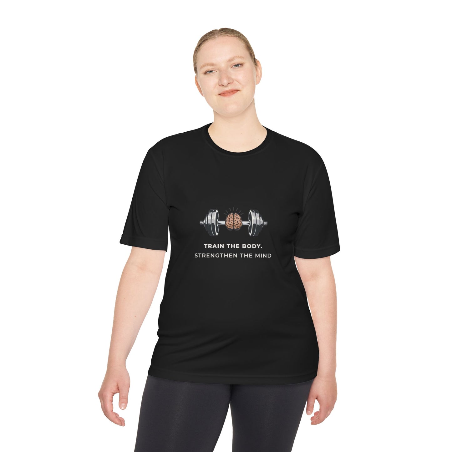 Train the Body Strengthen the Mind T-Shirt – Dumbbell & Brain Fitness Motivational Tee | Unisex Fitness Shirt, Workout Apparel, Gym Tee, Athletic Top, Gift for Fitness Lovers