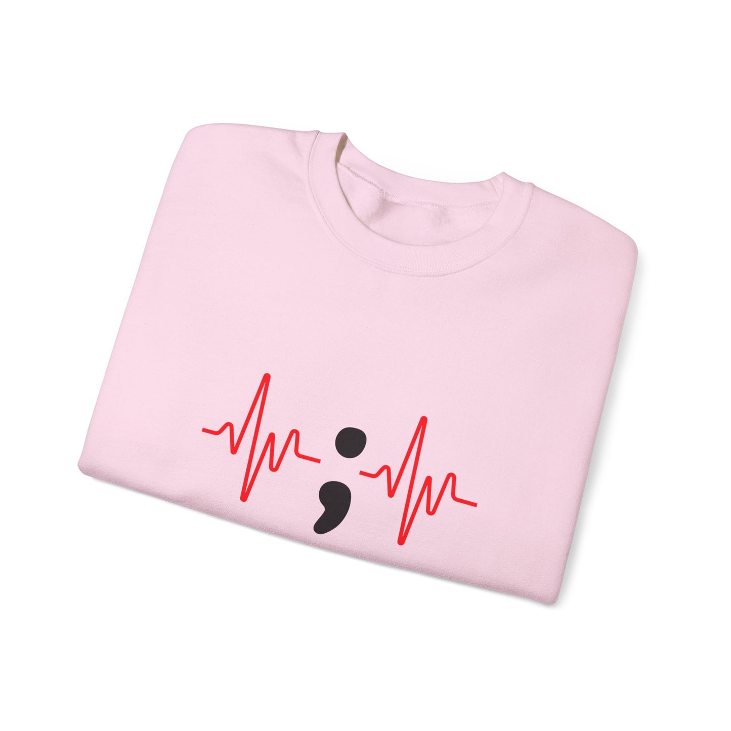 My Story Isn’t Over” Sweatshirt | Semicolon Heartbeat Mental Health | Unisex Heavy Blend™ Crewneck Sweatshirt