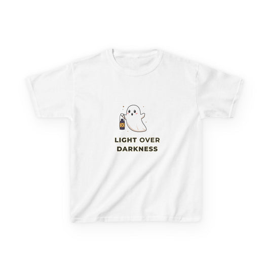 Kids Tee - Ghost Carrying Lantern 'Light Over Darkness' Design