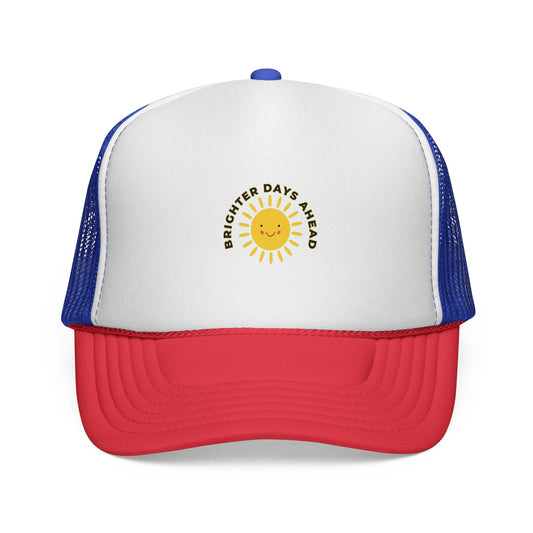 Sunshine Trucker Caps | Brighter Days Ahead | Funny Gift for Summer | Beach Accessory | Casual Outdoor Fun Hats